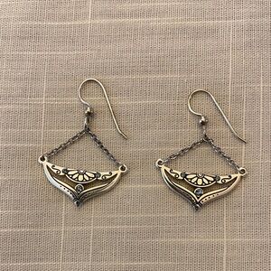 Brighton Silver and Blue Dangle Earrings